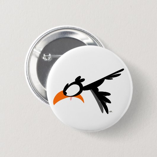 Nose-diving lil' birdie :) button badge (Voorkant /achterkant)