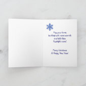 Nose Humor Reindeer, Snowflakes Volunter Feestdagen Kaart (Binnen)