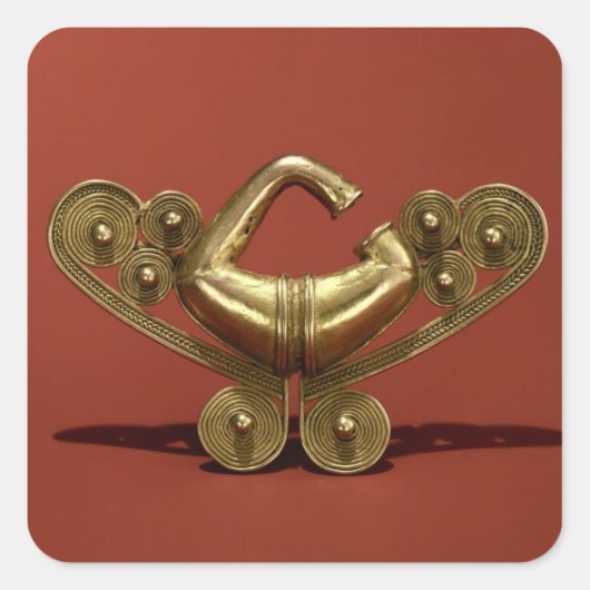 Nose Ornament, Tairona Culture Vierkante Sticker (Voorkant)