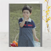 NOSE PICKER CUTE CHINESE GIRL BIRTHDAAGKAARTEN KAART (Gele Bloem)