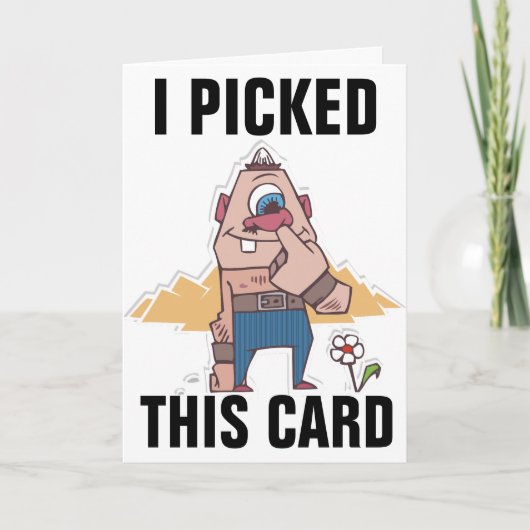 NOSE PICKER FUNNY BIRTHDAY CARDS KAART (Voorkant)