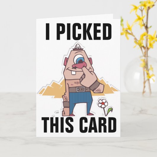 NOSE PICKER FUNNY BIRTHDAY CARDS KAART (Gele Bloem)