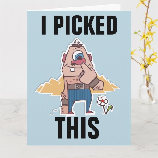 NOSE PICKER FUNNY BIRTHDAY OVERSIZED CARD KAART (Gele Bloem)