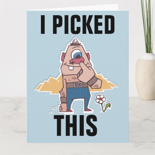 NOSE PICKER FUNNY BIRTHDAY OVERSIZED CARD KAART (Voorkant)