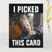 NOSE PICKER GIIRL FUNNY OVERSIZED BIRTHDAY-KAARTEN KAART (Gele Bloem)