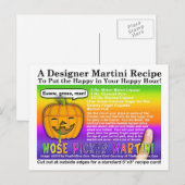 Nose Picker Halloween Martini Recipe Briefkaart (Voorkant / Achterkant)