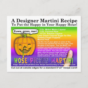 Nose Picker Halloween Martini Recipe Briefkaart