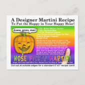 Nose Picker Halloween Martini Recipe Briefkaart (Voorkant)