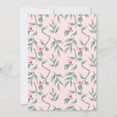 Nosegay Pink Rehearsal Dinner Kaart (Achterkant)