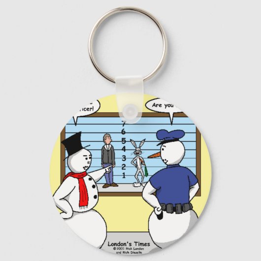 Noseless Snowman Bunny Suspect Gifts & T - shirts Sleutelhanger (Voorkant)