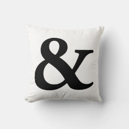 Nosetouch Press Ampersand Pillow, White Kussen