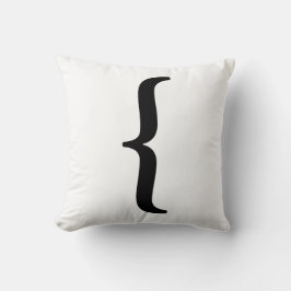 Nosetouch Press left Bracket Pillow, White Kussen