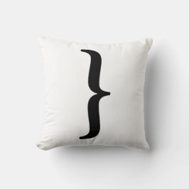 Nosetouch Press right Bracket Pillow White Kussen