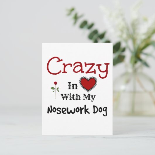 Nosework Dog Briefkaart (Staand voorkant)