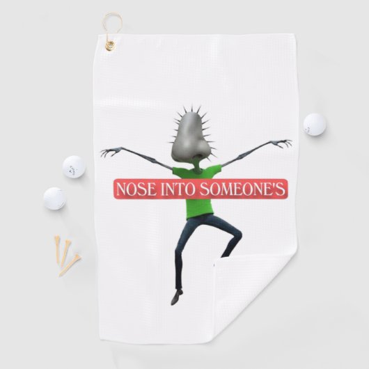 Nosey business golfhanddoek (Insitu)