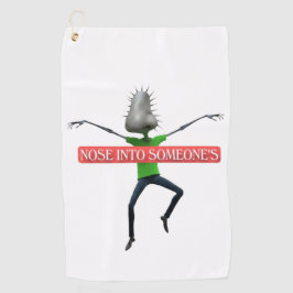 Nosey business golfhanddoek
