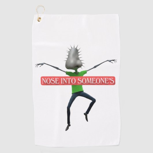 Nosey business golfhanddoek (Voorkant)