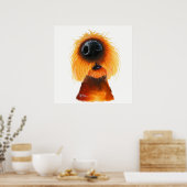 Nosey Dog ' SMELLS LiKe SuNSHiNe ' door Shirley Ma Poster (Keuken)