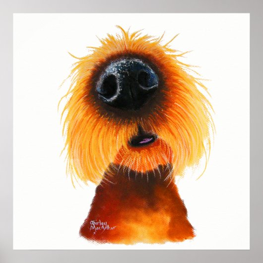 Nosey Dog ' SMELLS LiKe SuNSHiNe ' door Shirley Ma Poster (Voorkant)