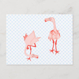 Nosey flamingo briefkaart