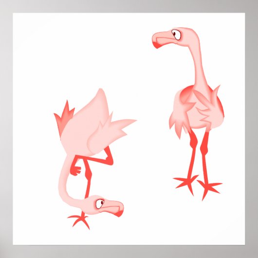 Nosey flamingo poster (Voorkant)