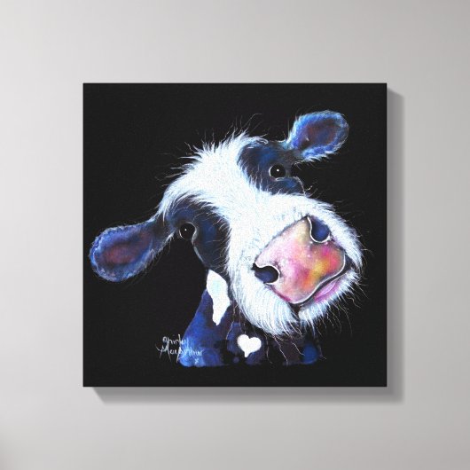 NoSeY Koe ' BeRTHa BeeTRooT ' DOOR SHiRLeY MacARTH Canvas Afdruk (Voorkant)