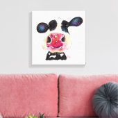 NoSeY Koe ' BuBBLeS ' door SHiRLeY MacARTHuR Canvas Afdruk (Insitu (Woonkamer))