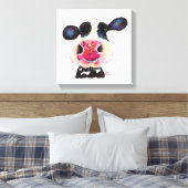 NoSeY Koe ' BuBBLeS ' door SHiRLeY MacARTHuR Canvas Afdruk (Insitu (Slaapkamer))