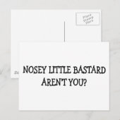 NOSEY LITTLE BASTARD BRIEFKAART (Voorkant / Achterkant)
