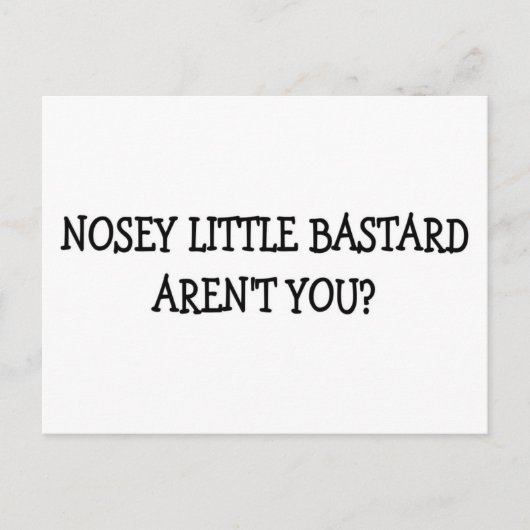 NOSEY LITTLE BASTARD BRIEFKAART (Voorkant)