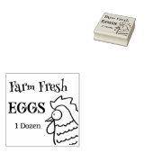 Nosey Rooster Boerderij Fresh Eggs Rubberstempel (Gestempeld)