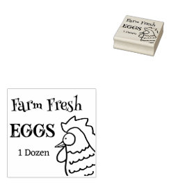 Nosey Rooster Boerderij Fresh Eggs Rubberstempel