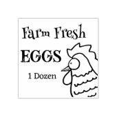 Nosey Rooster Boerderij Fresh Eggs Rubberstempel (Afrduk)