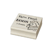 Nosey Rooster Boerderij Fresh Eggs Rubberstempel (Stempel)