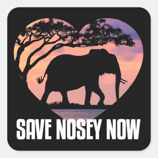 Nosey Sticker. Sticker (Voorkant)