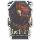 Nosferatu Coffin Edition Die-Cut Sticker – Gotisch (Voorkant)