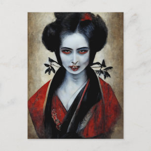 Nosferatu Geisha   Portret van een ampier Briefkaart