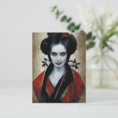 Nosferatu Geisha | Portret van een ampier Briefkaart (Staand voorkant)
