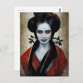 Nosferatu Geisha | Portret van een ampier Briefkaart (Voorkant / Achterkant)