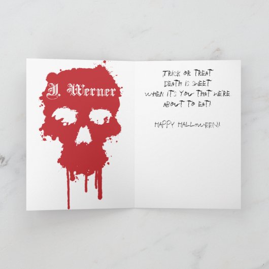 Nosferatu Halloween Kaart (Binnen)