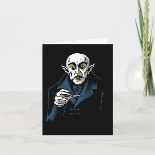 Nosferatu Halloween Vampier Horror Dracula Kaart (Voorkant)