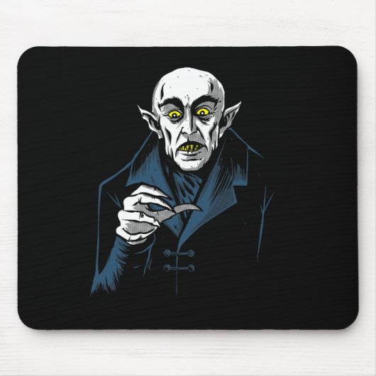 Nosferatu Halloween Vampier Horror Dracula Muismat (Voorkant)
