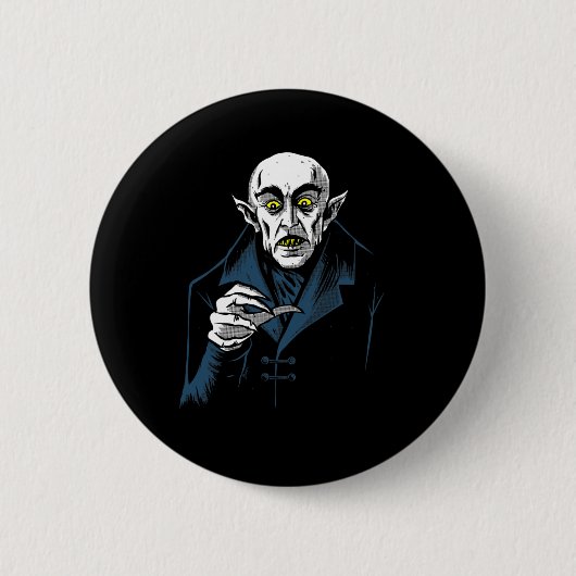 Nosferatu Halloween Vampier Horror Dracula Ronde Button 5,7 Cm (Voorkant)