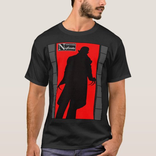 Nosferatu Horror T-Shirt met Schaduw (Voorkant)