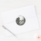 Nosferatu Kruipen de trap Ronde Sticker (Envelop)