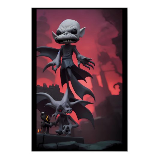 Nosferatu loopt met zijn weerwolf perfect poster (Voorkant)
