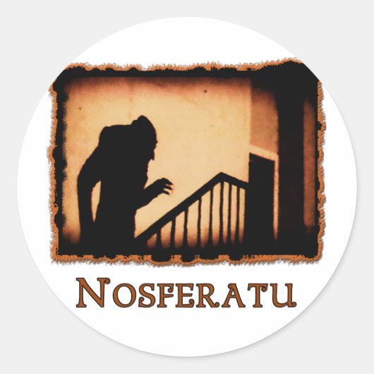 Nosferatu Scary Vampire Producten Ronde Sticker (Voorkant)