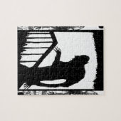 Nosferatu-schaduw op de trap legpuzzel (Horizontaal)