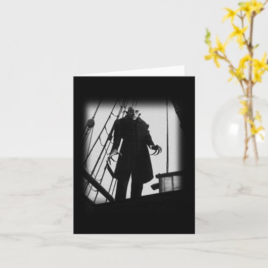 Nosferatu Vampier Horror Dracula Vlad Tepes Poste Kaart (Gele Bloem)