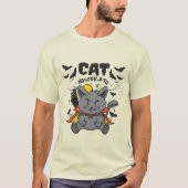 Nosferatu Vampire Cat Cartoon T-shirt (Voorkant)